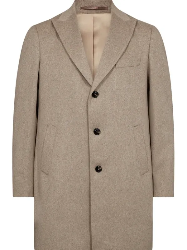 2BLIND2C BEIGE WOOL & MOHAIR COAT