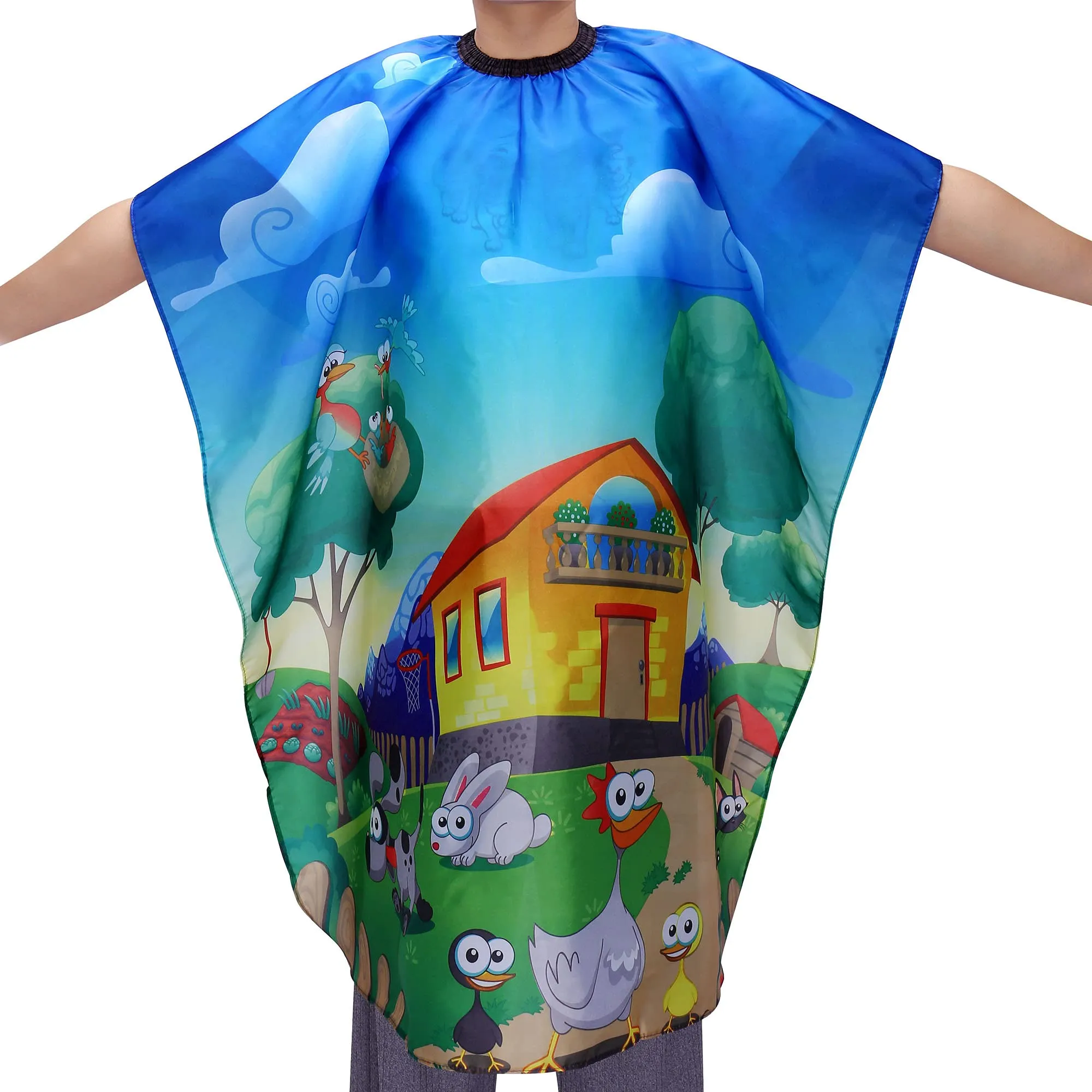 Aethland Waterproof Kids Haircut Cape, Hair Cutting Cape for Kids & Adults - Professional Barber Cape Salon Cape Cloak for Hair Stylist (House Pattern) House Pattern