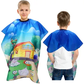 Aethland Waterproof Kids Haircut Cape, Hair Cutting Cape for Kids & Adults - Professional Barber Cape Salon Cape Cloak for Hair Stylist (House Pattern) House Pattern
