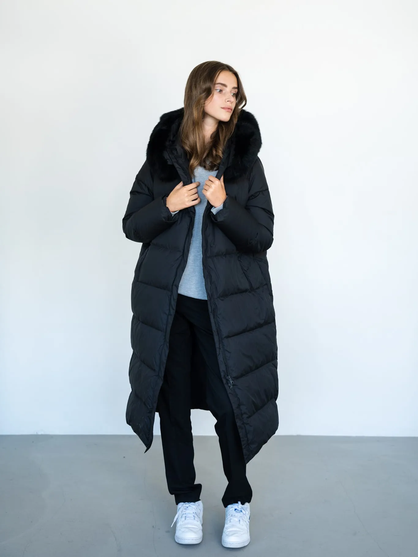 ALVA DOWN COAT - BLACK