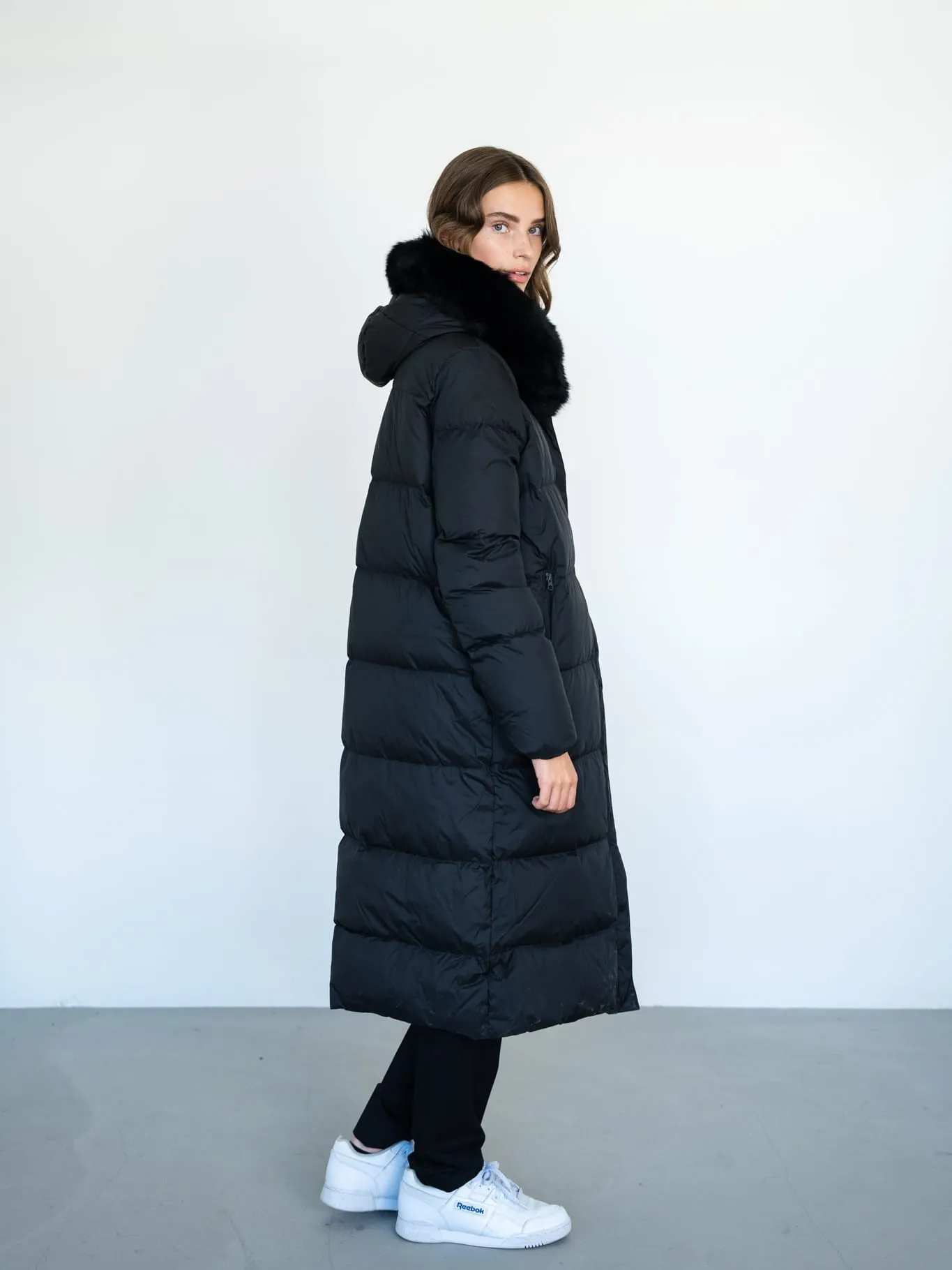 ALVA DOWN COAT - BLACK