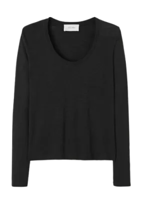 American Vintage Jacksonville Long Sleeve Tee - Black