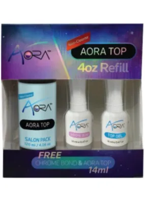 Aora Gel Chrome Top Gel 4Oz (Chrome . Metal . Shine)