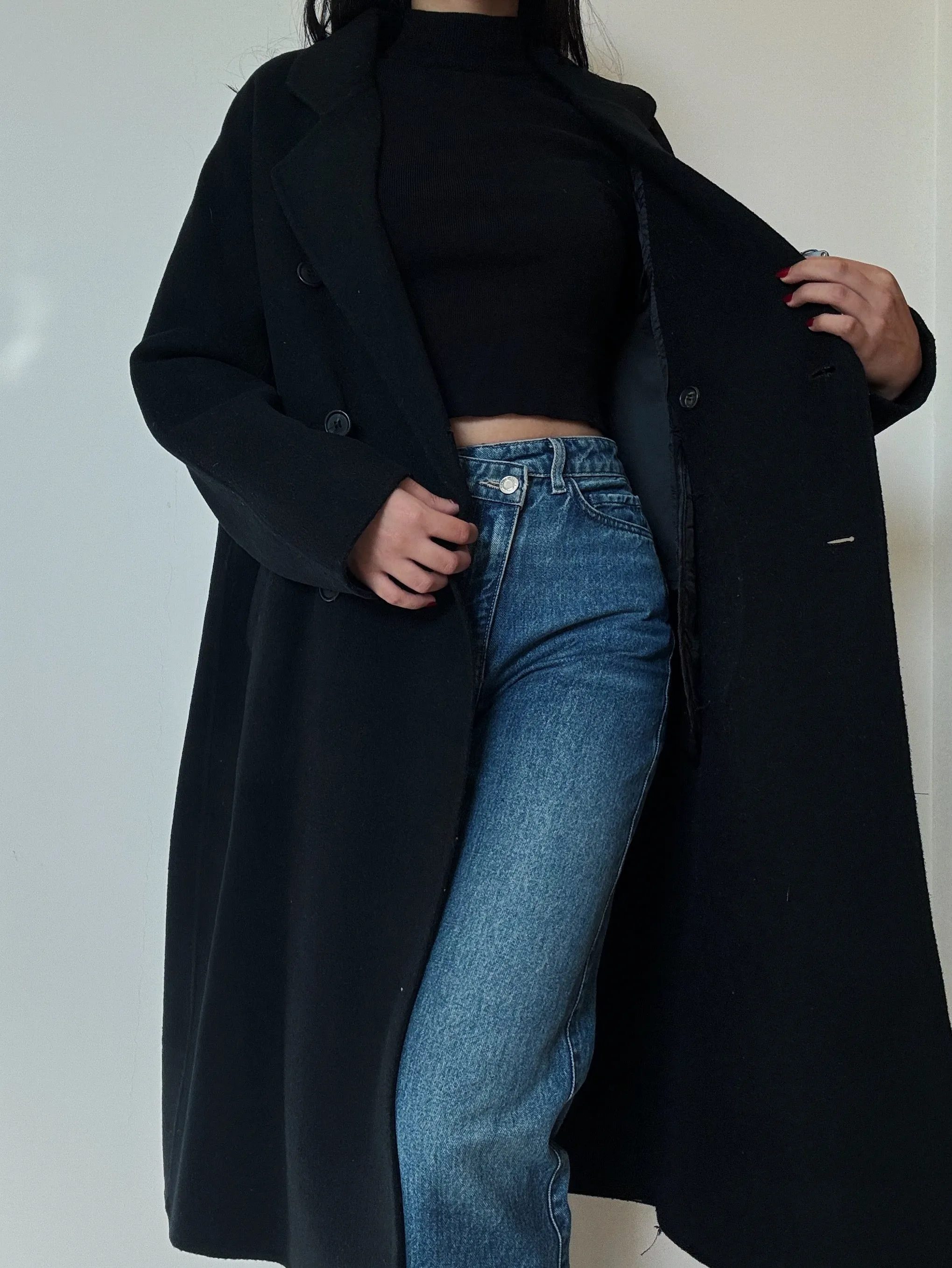 Black Handmade Long Coat