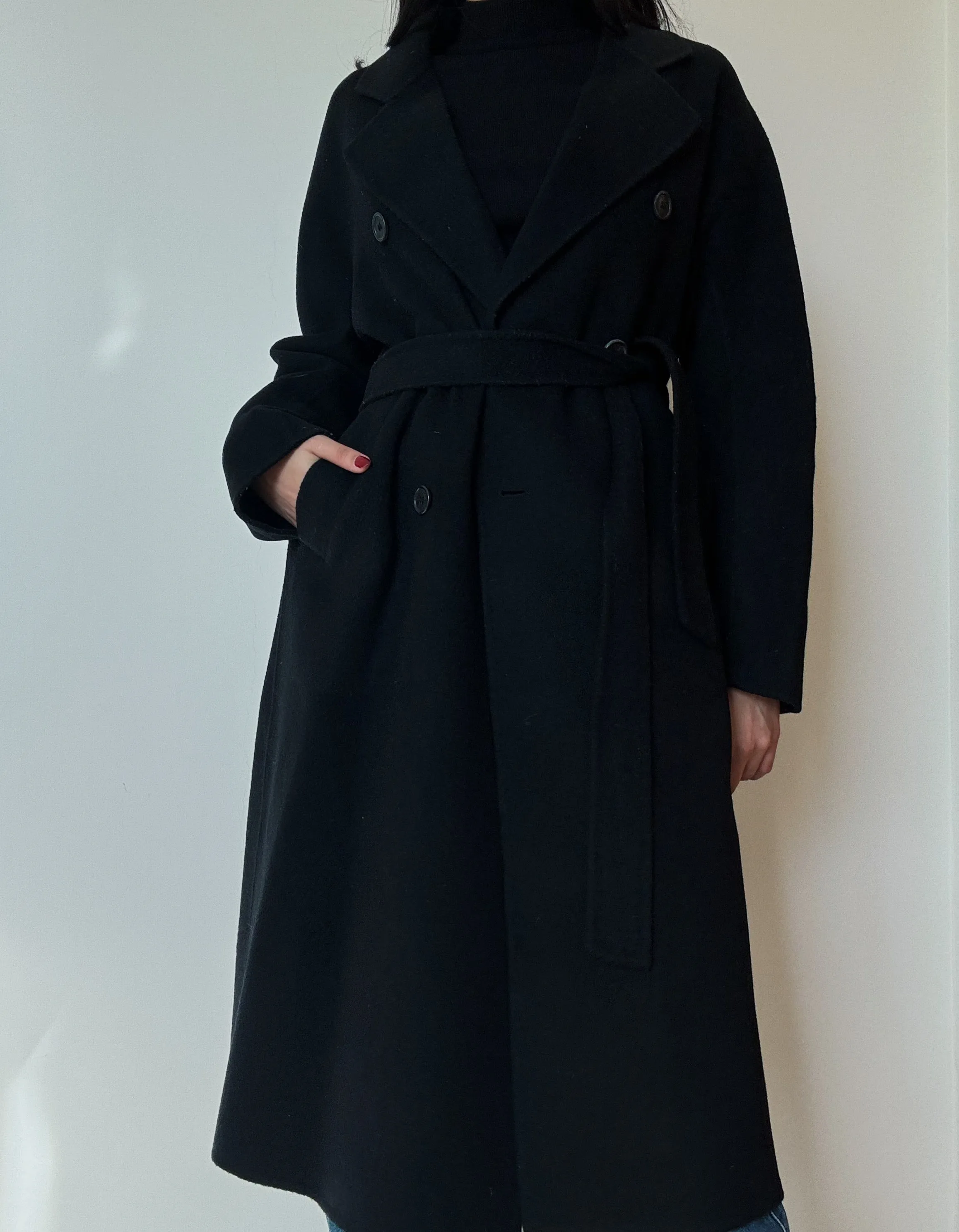 Black Handmade Long Coat