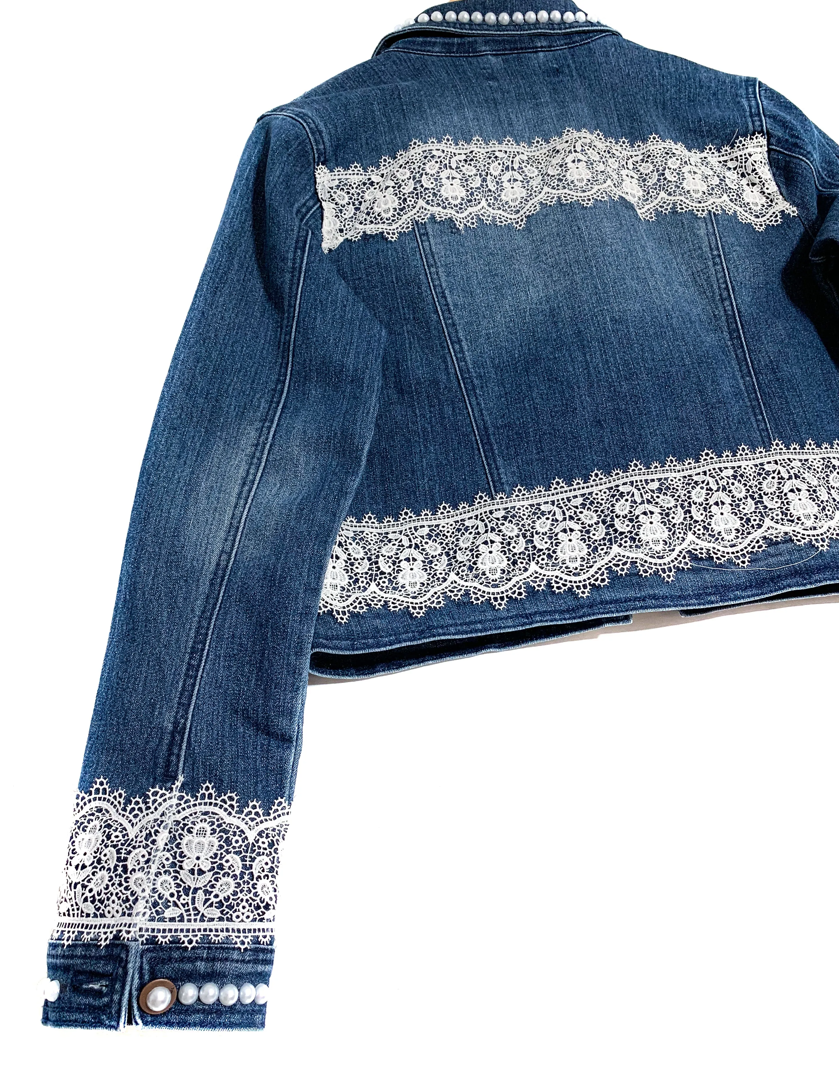 Bridal Lace Jean Jacket