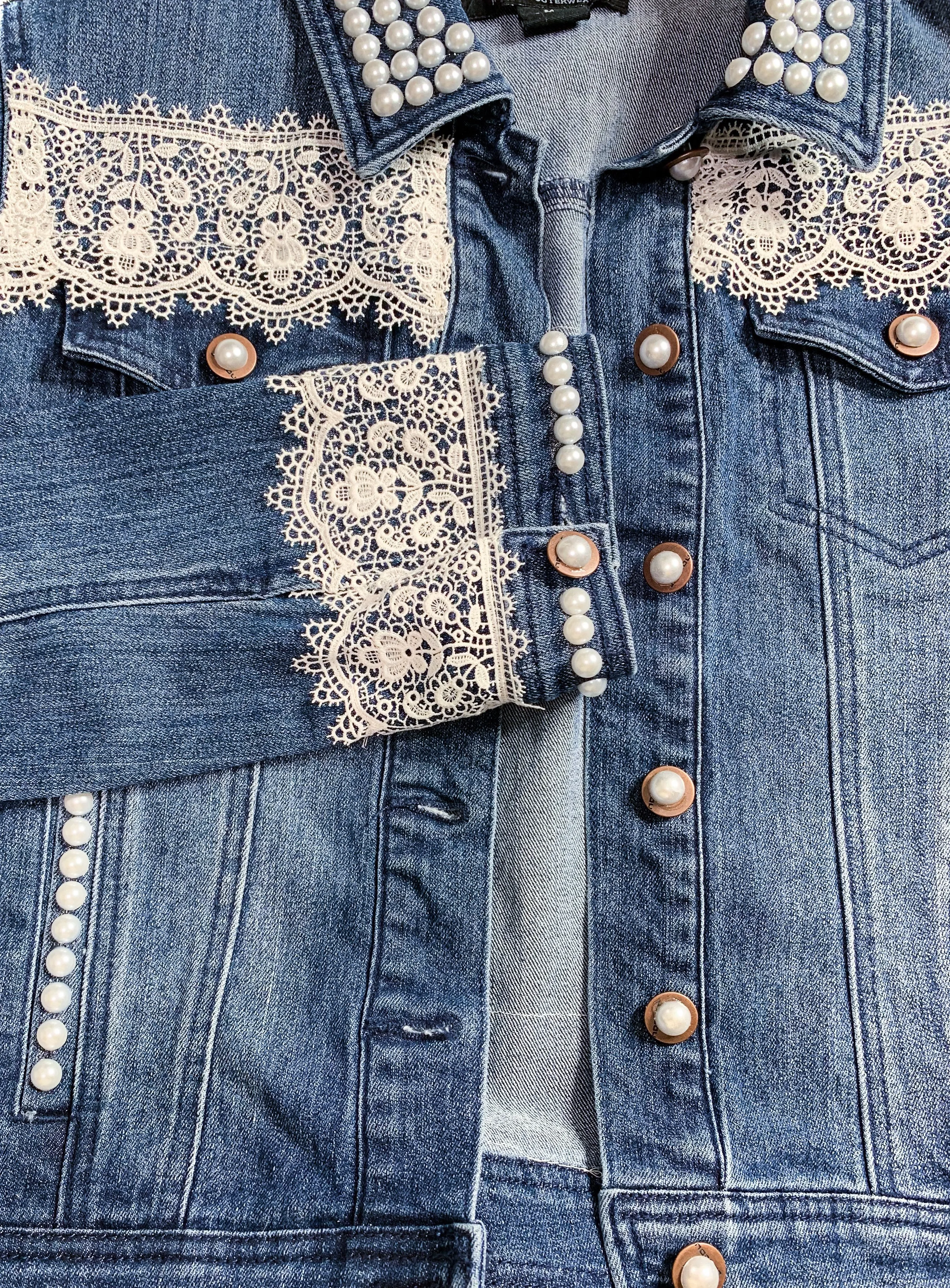 Bridal Lace Jean Jacket