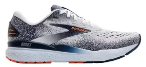 Brooks Ghost 16 White Peacoat Orange Men's