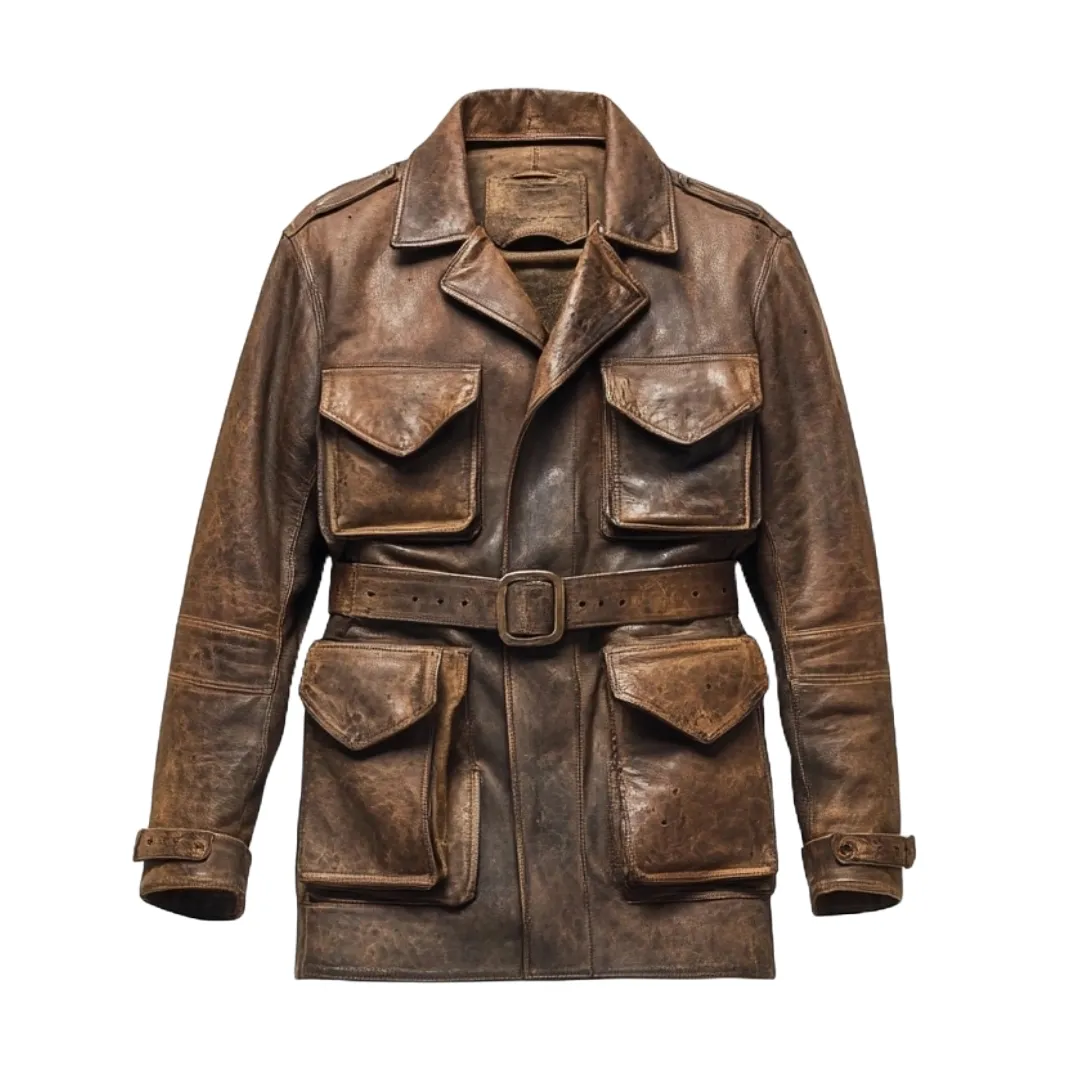 Brown Leather Field Coat – Crafted from Premium Leather | El Zoro