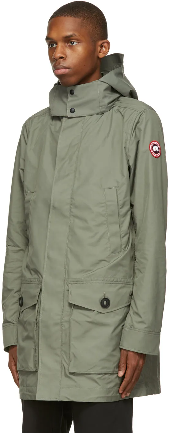 Canada Goose Green Crew Trench Coat