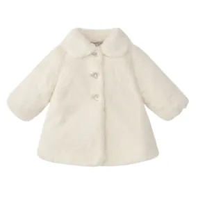 Cream Faux Fur Coat