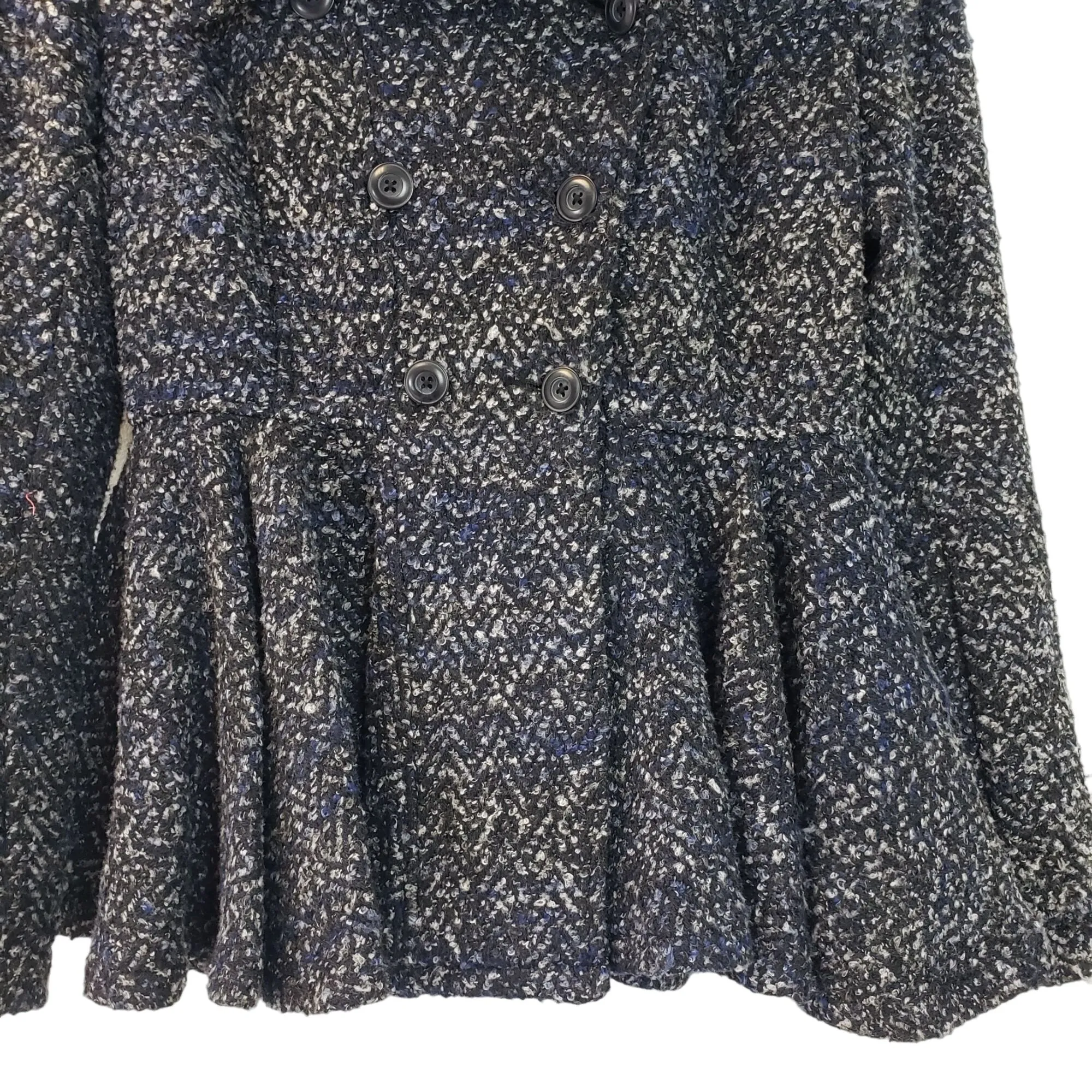 Free People Tweed Patricia Peplum Peacoat Size 4