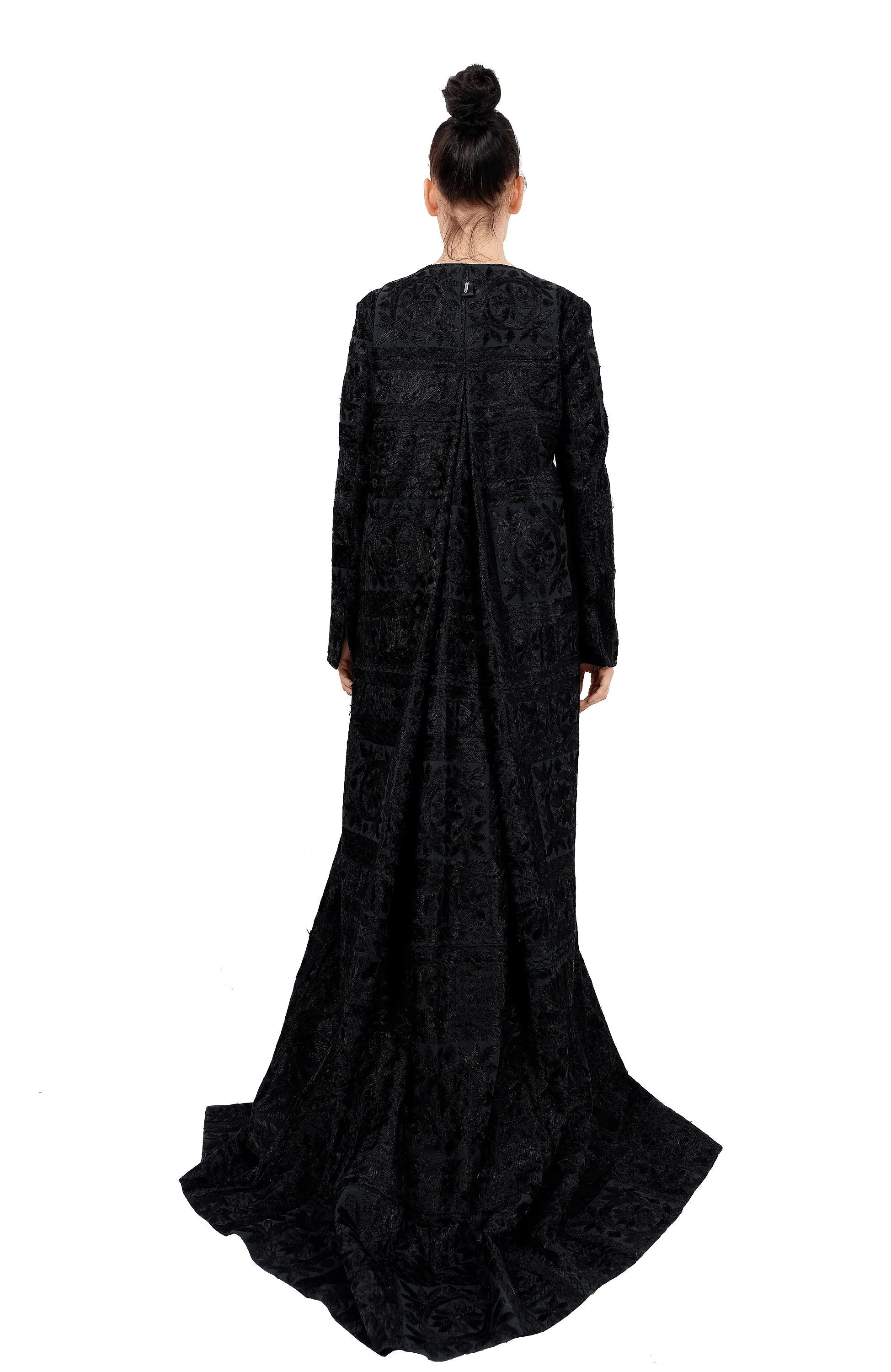 Hand Embroidered Maxi Coat