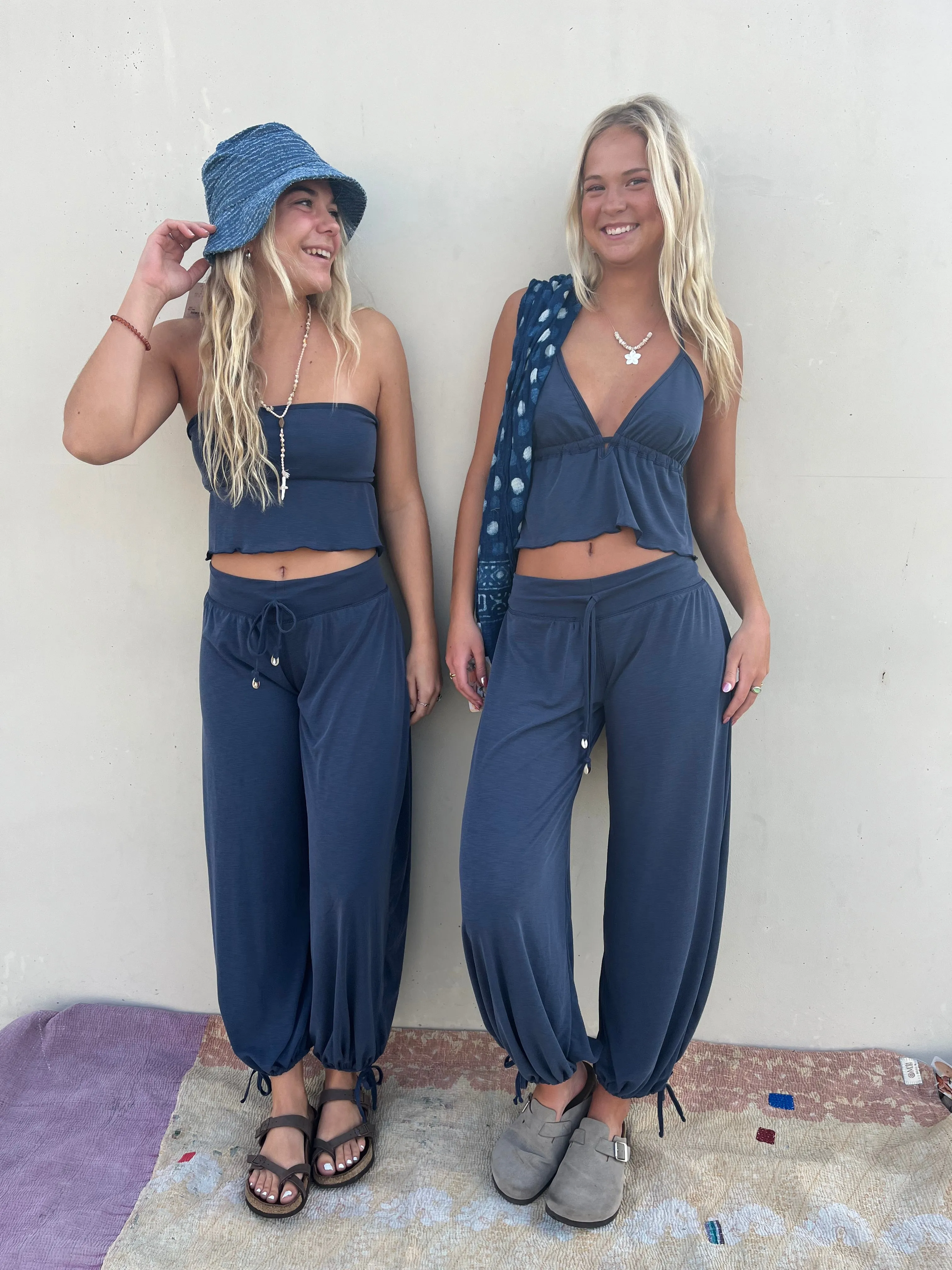Indigo Barrel Oversized Pants