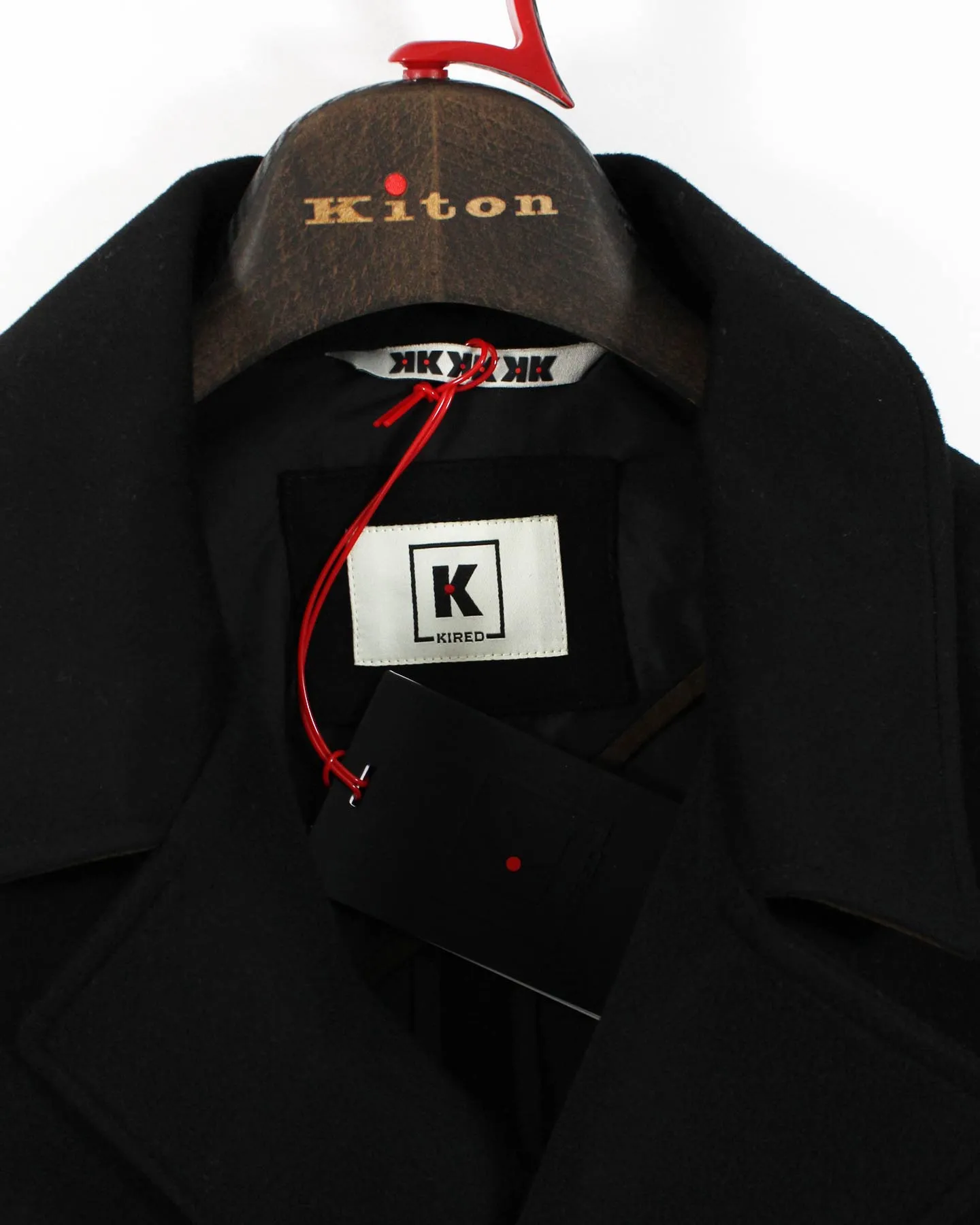 Kired Kiton Wool Peacoat Black Men Coat EU 50 / M SALE