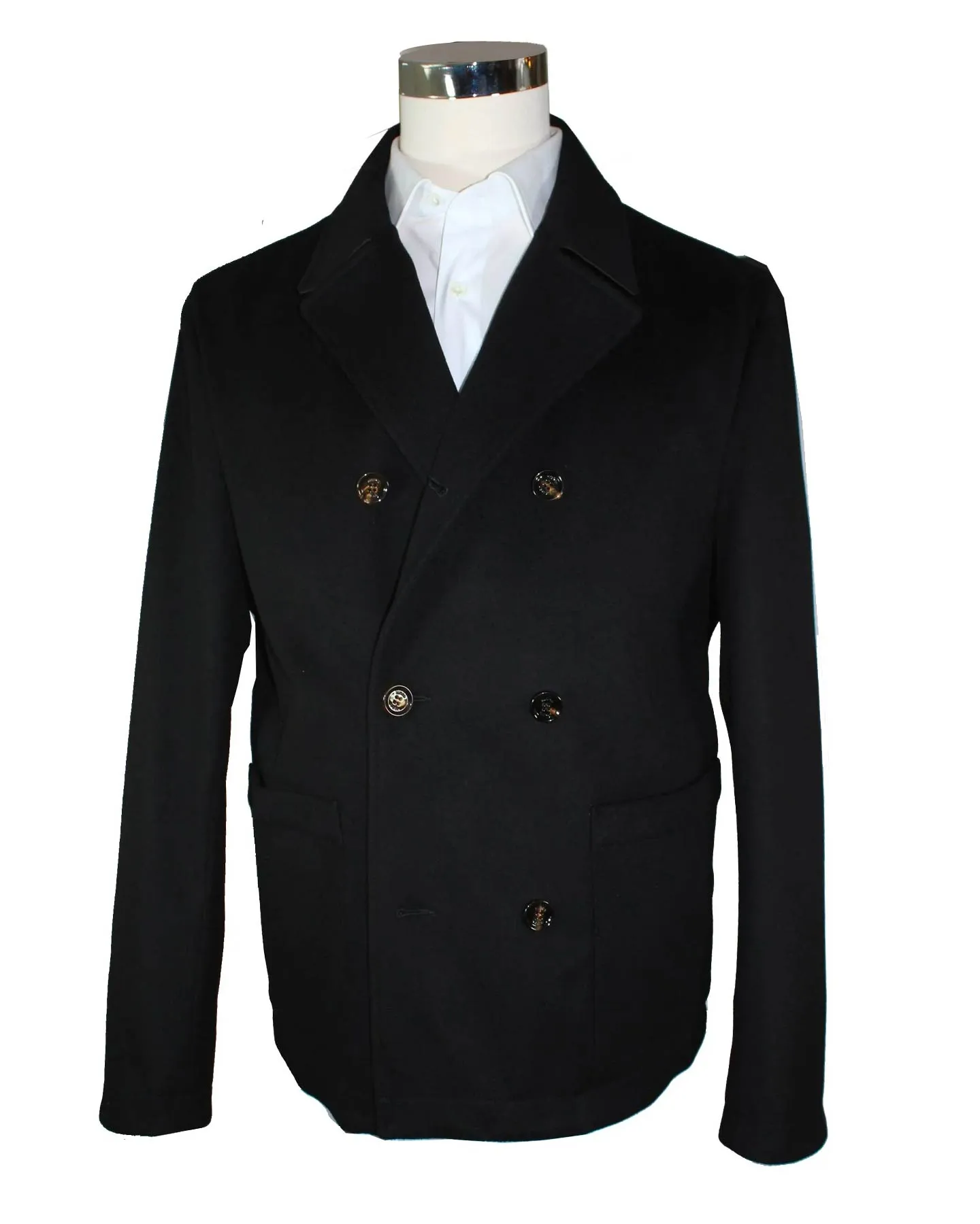 Kired Kiton Wool Peacoat Black Men Coat EU 50 / M SALE