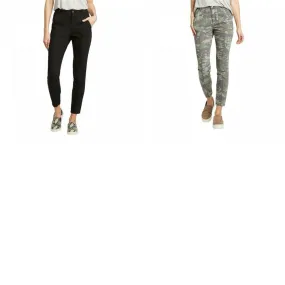 Knox Rose Women's Mid Rise Straight Fit Chino Pants