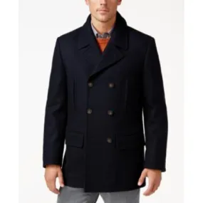 Lauren Ralph Lauren Luke Wool Blend Classic Fit Peacoat Coat Blue 52L