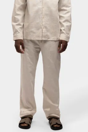 LINEN STRAIGHT LEG PANTS SAND