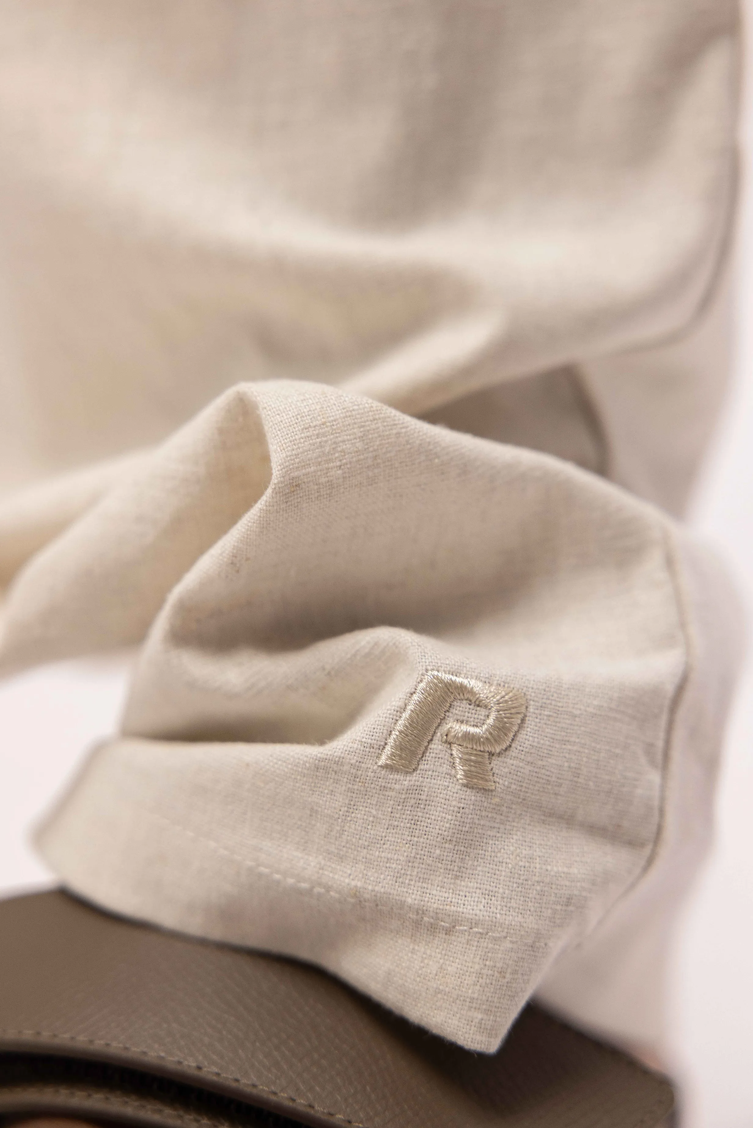 LINEN STRAIGHT LEG PANTS SAND