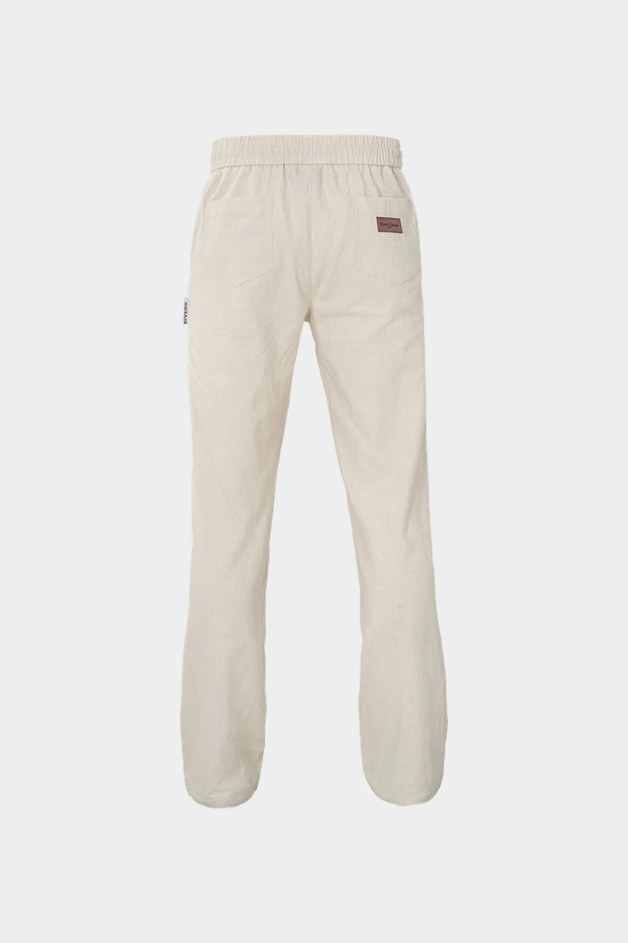 LINEN STRAIGHT LEG PANTS SAND