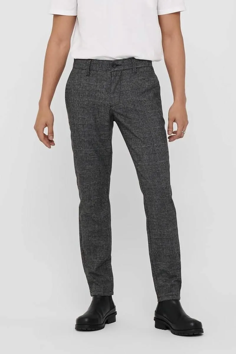 Mark Pants Check GW Medium Grijs Melange