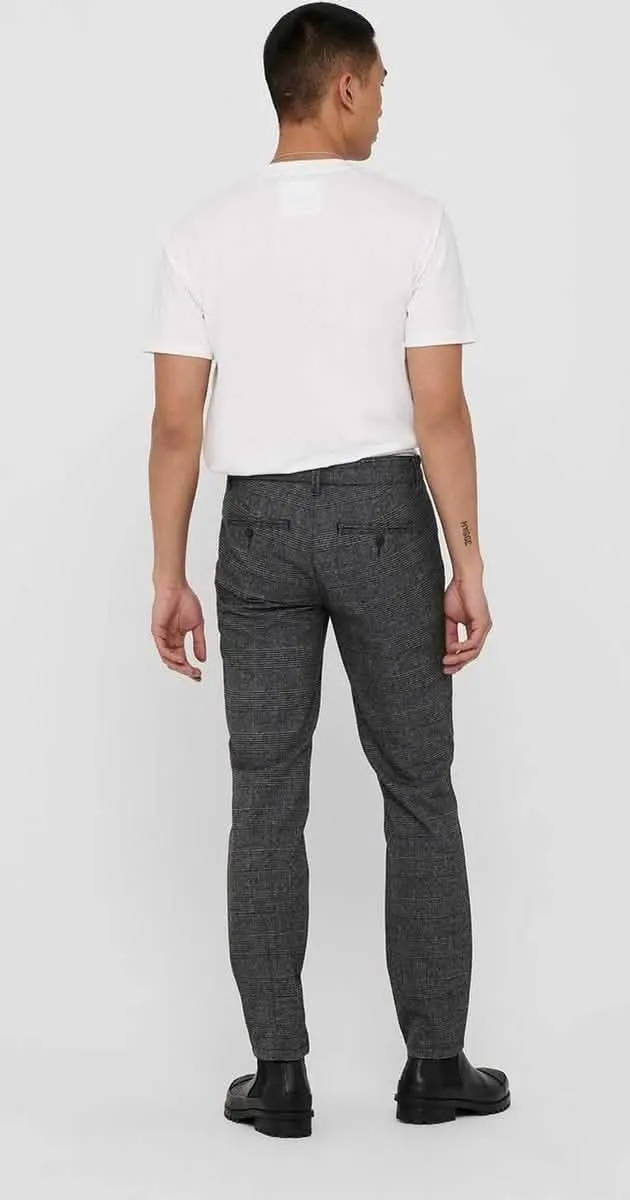 Mark Pants Check GW Medium Grijs Melange