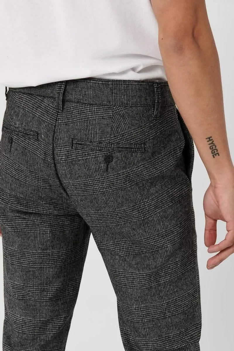 Mark Pants Check GW Medium Grijs Melange