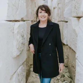Moke-Maria Wool Blazer-Black