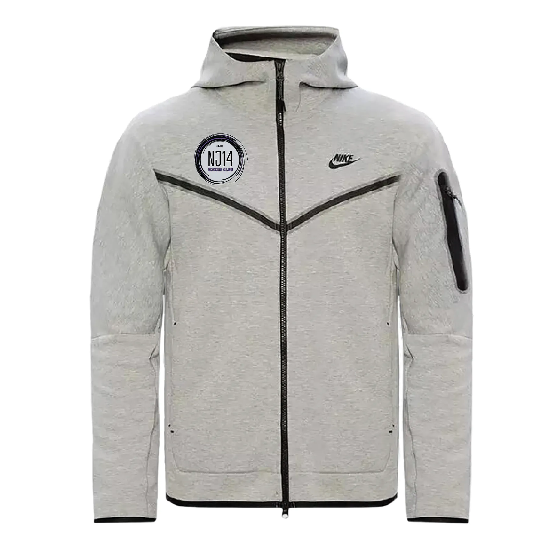 NJ14 Nike Tech Fleece FZ Windrunner Grey