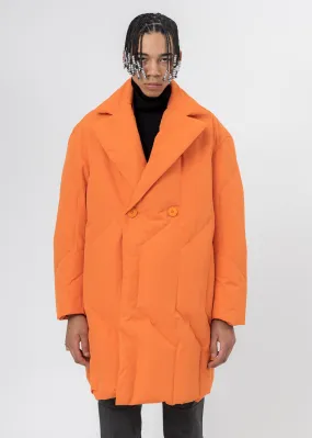 Orange Down Quilted Coat