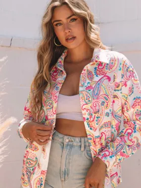 Paisley Cord Shacket