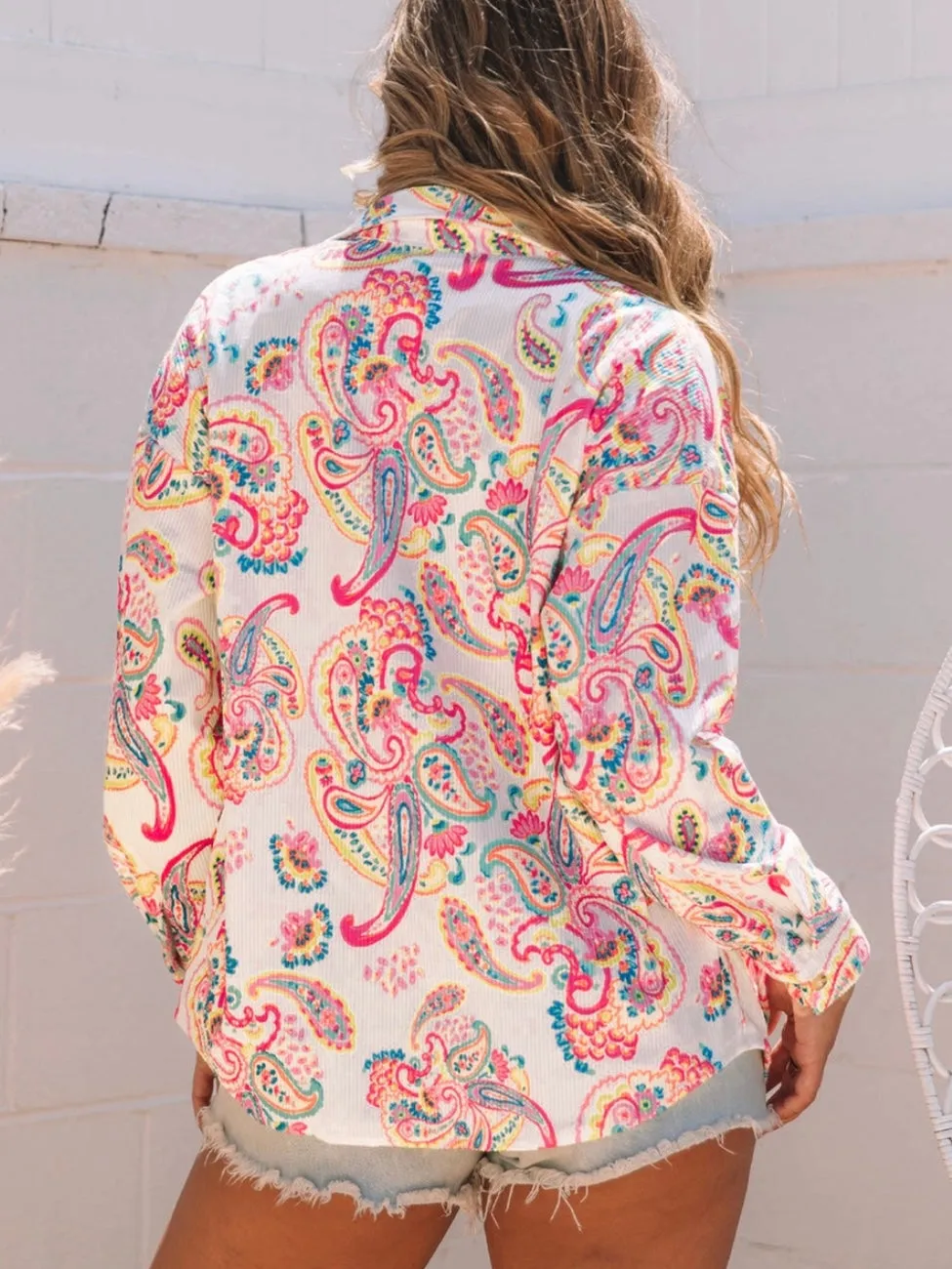 Paisley Cord Shacket