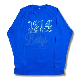 Phi Beta Sigma ΦΒΣ 1914 Embroidered Long Sleeve T-Shirt