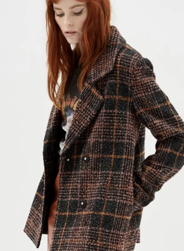 Prue Check Peacoat- Multi