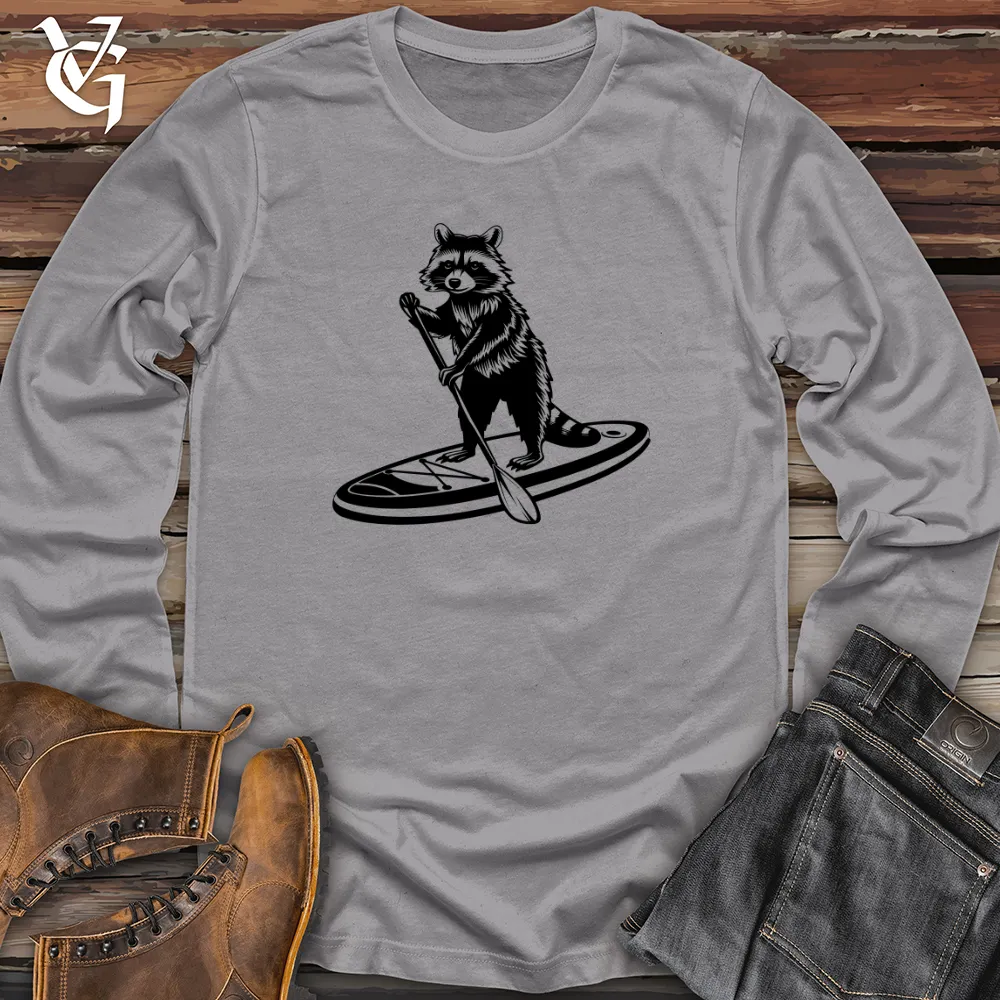 Racoon Paddleboarding Long Sleeve