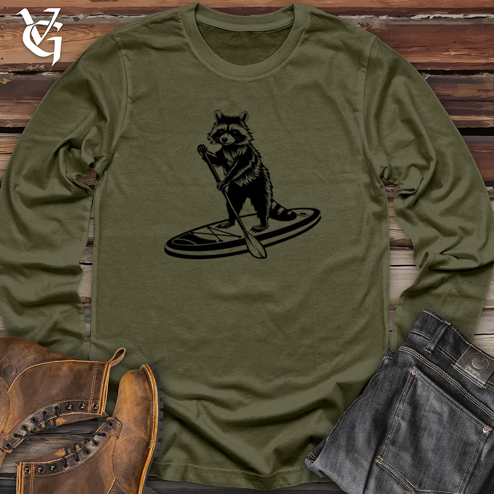Racoon Paddleboarding Long Sleeve