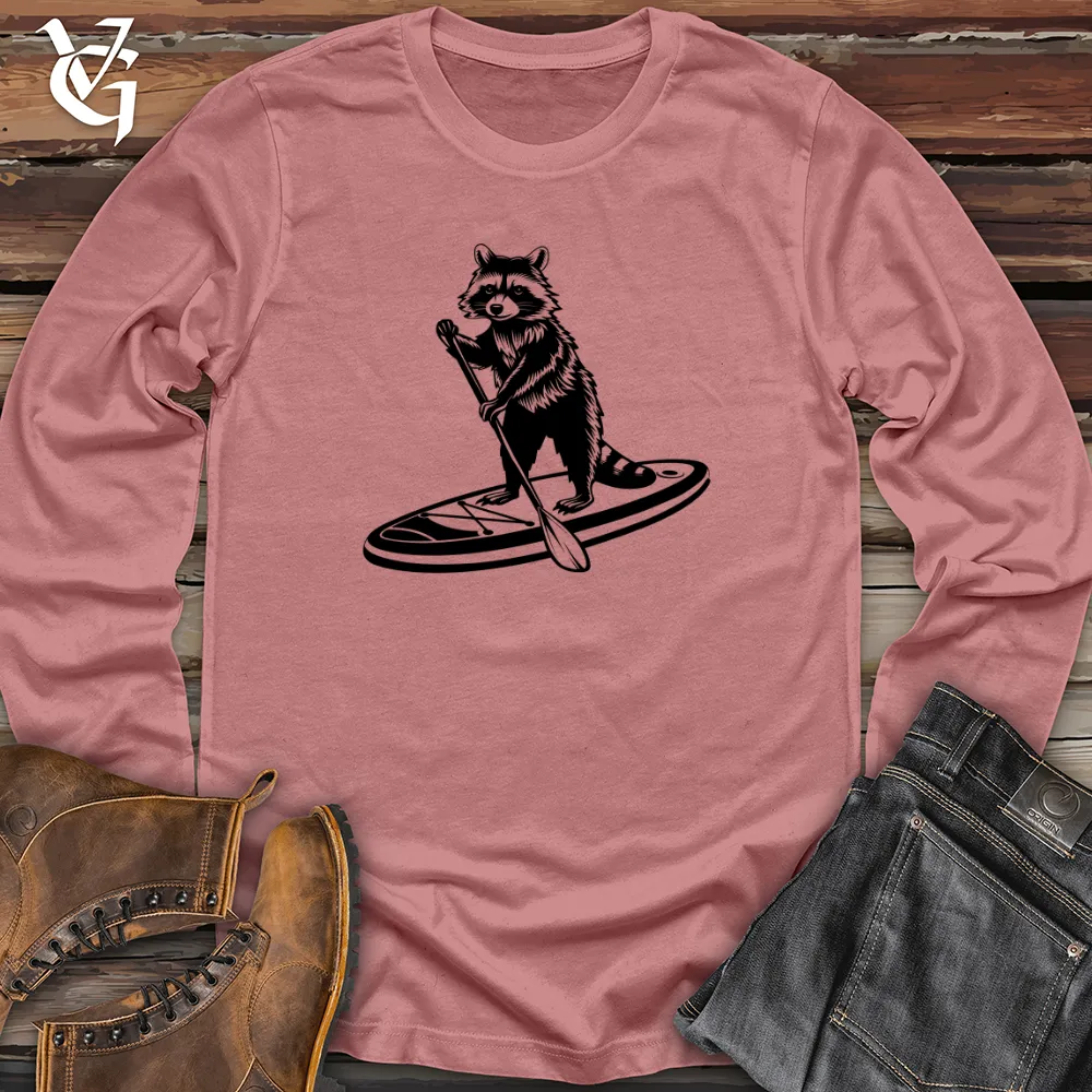 Racoon Paddleboarding Long Sleeve