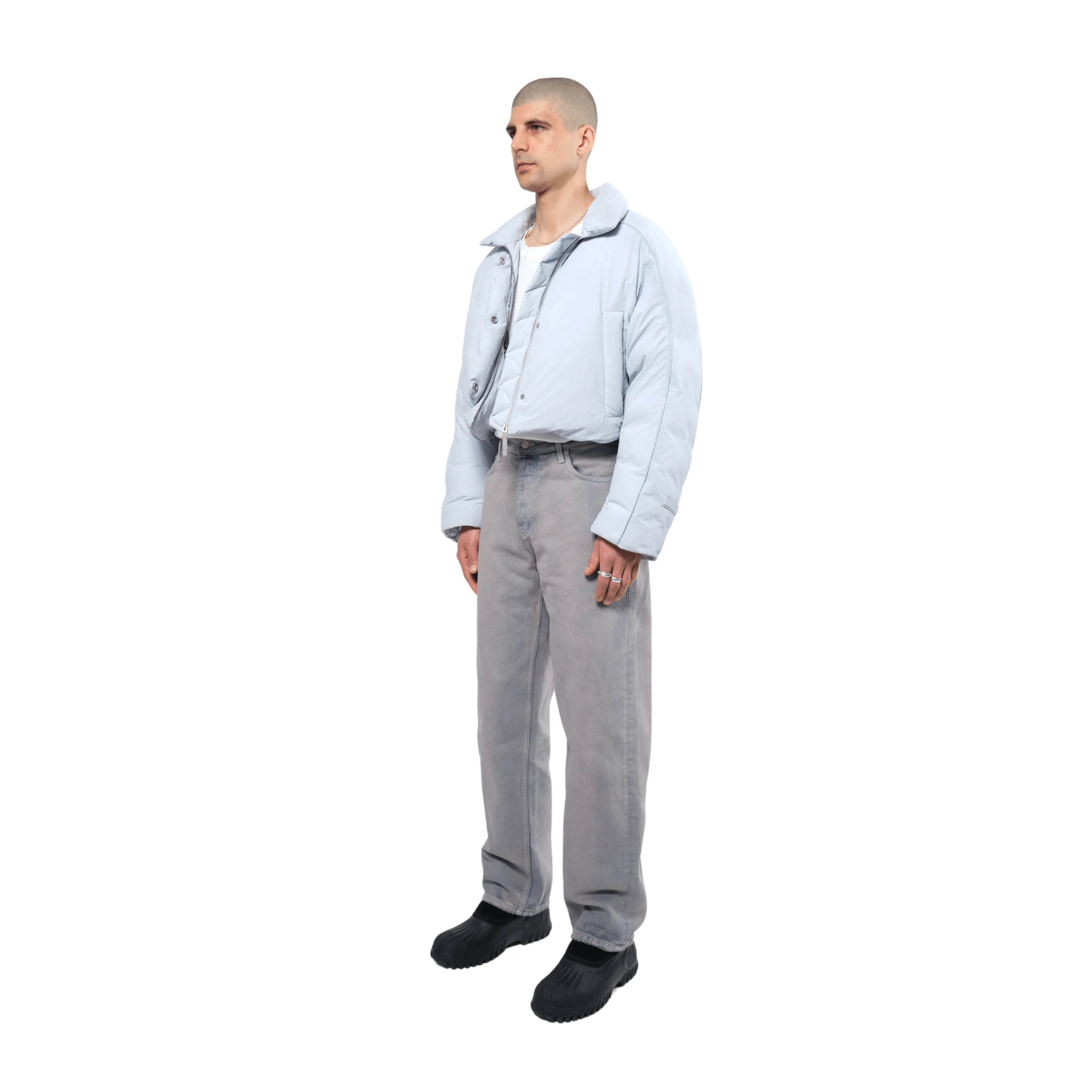 Re:Down Crop Puffer Jacket Ice Blue
