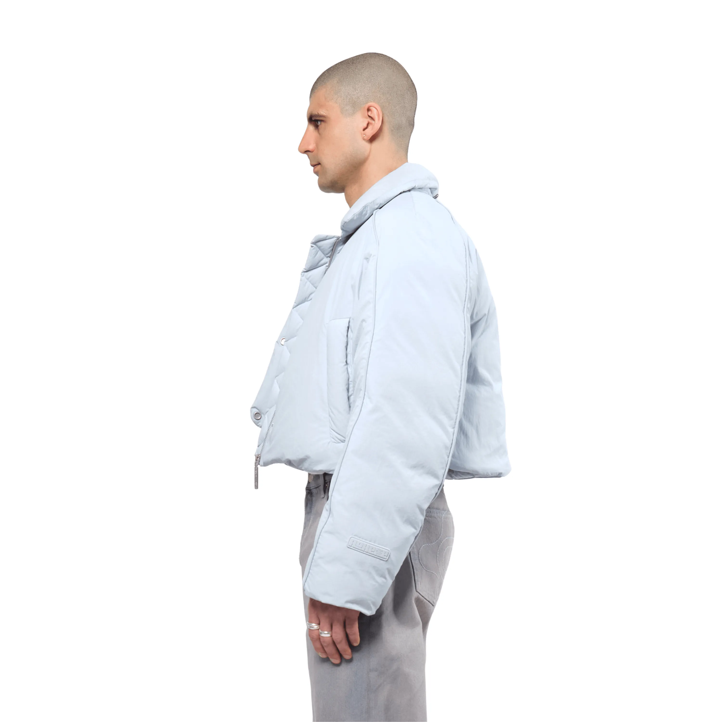 Re:Down Crop Puffer Jacket Ice Blue
