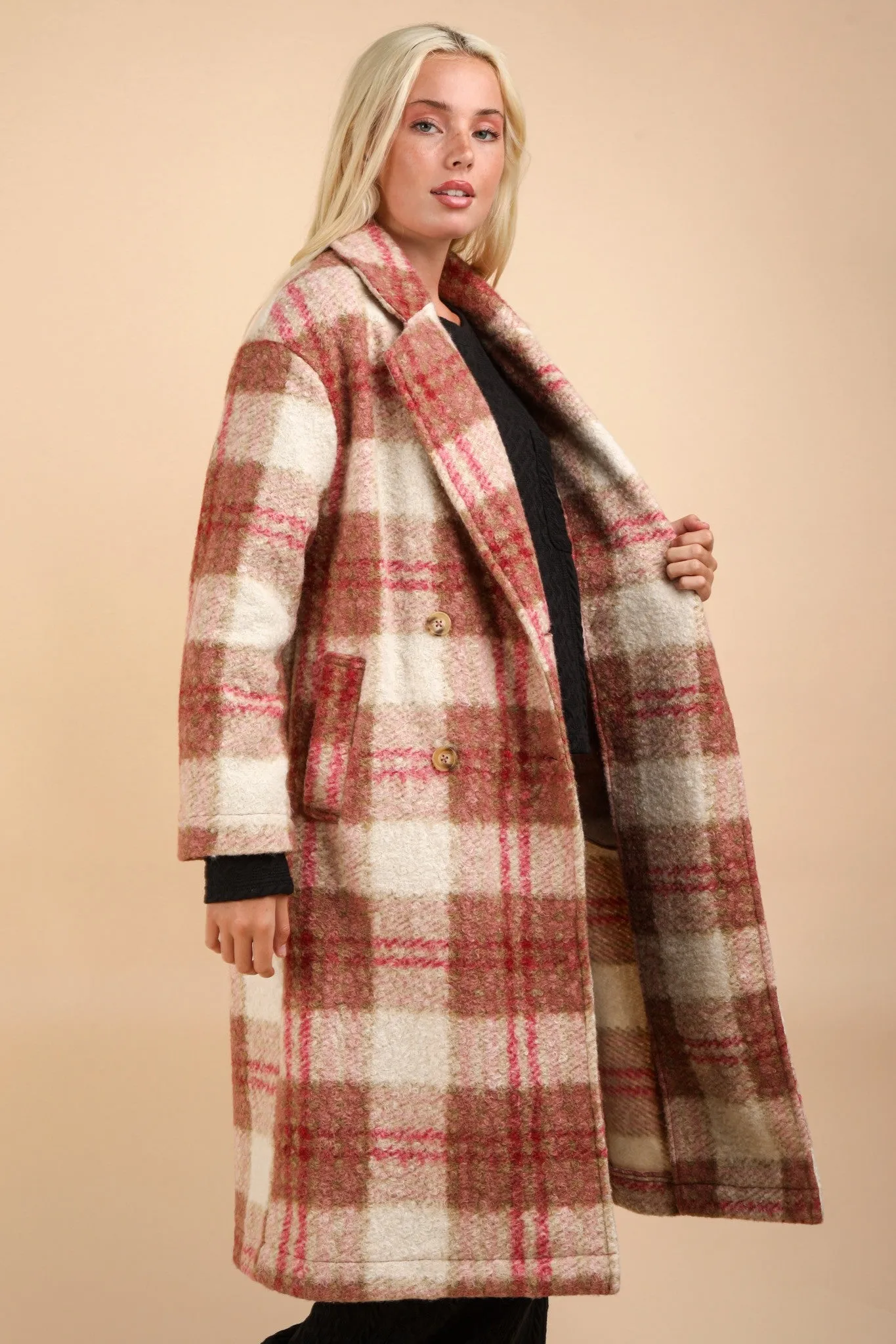 Rosie Long Plaid Coat