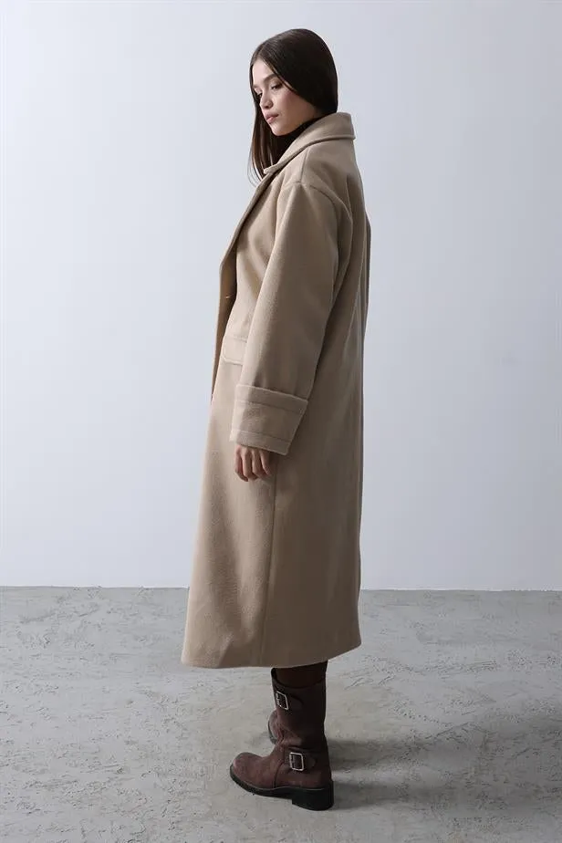 RYN Oversized Wide Sleeve Coat - Stone - Manzanillo
