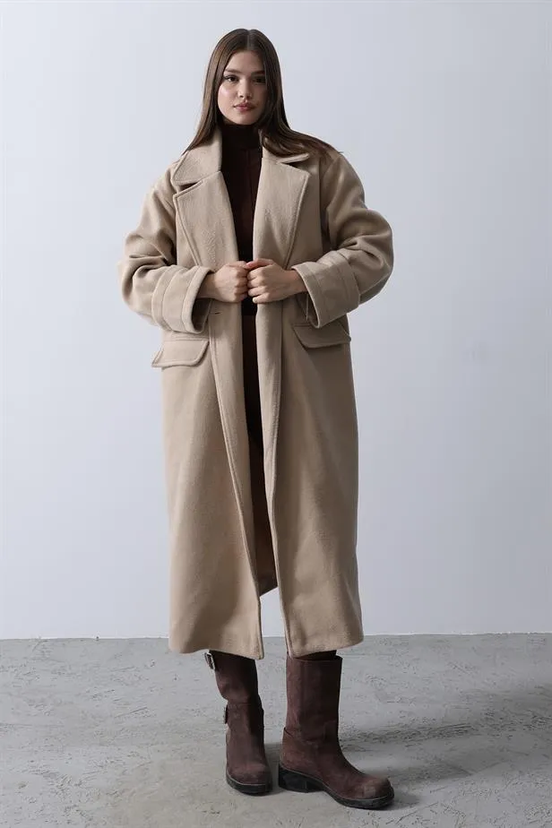 RYN Oversized Wide Sleeve Coat - Stone - Manzanillo