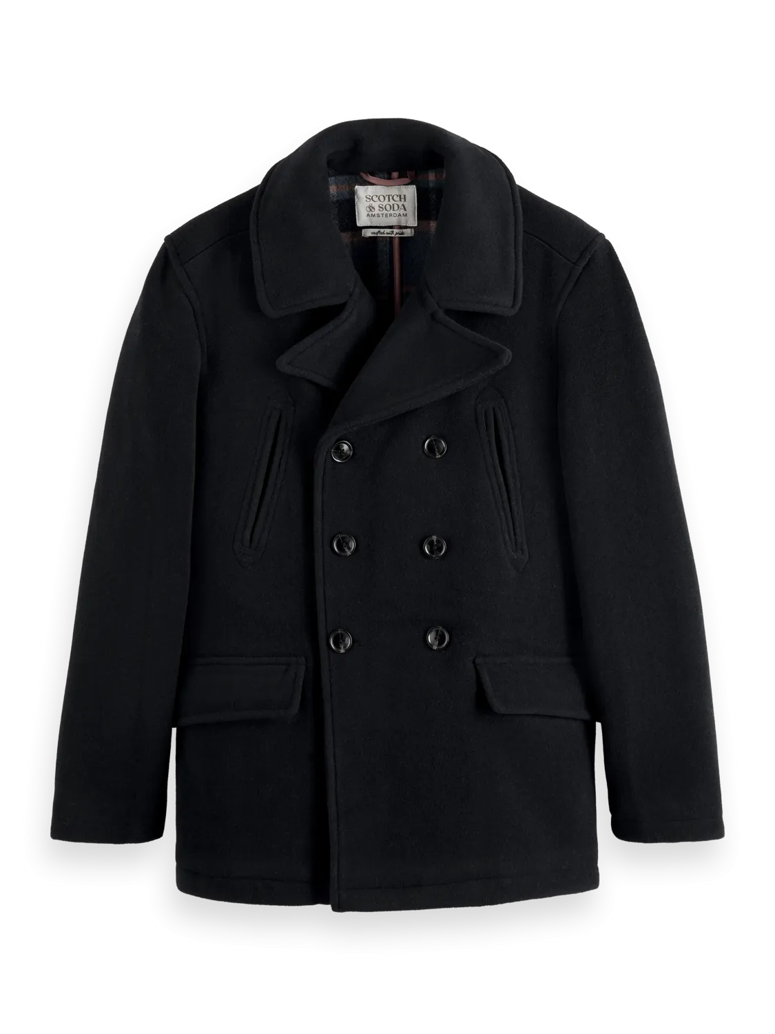 Scotch & Soda Wool Blend Peacoat