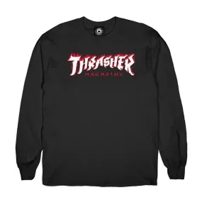 THRASHER POSSESSED LONG SLEEVE SKATE T-SHIRT - BLACK